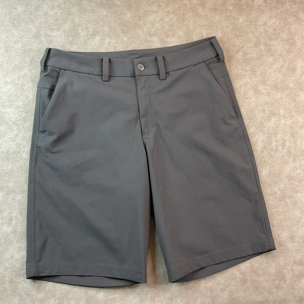 Lululemon The Works ABC Shorts Men 32 Espresso Warpstreme Performance 11